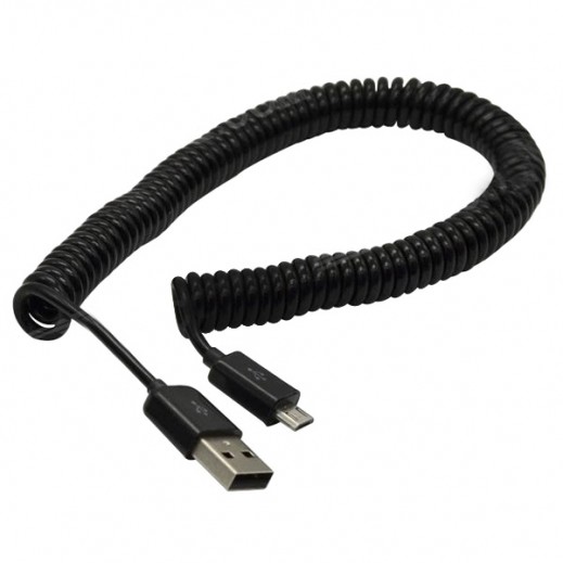 Buy Sadad Flexible Spring Micro USB Cable Black | توصيل Taw9eel.com