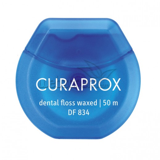 Curaprox Dental Floss Waxed With Mint Flavour DF 834 50 m - delivered by Taw9eel Fast