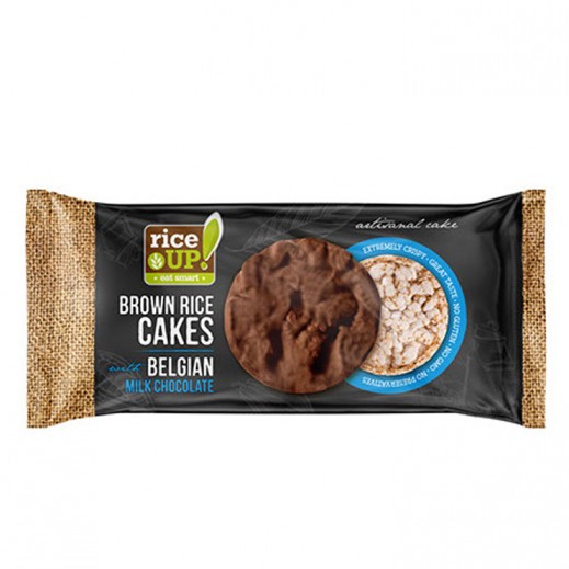 Rice Up Gluten Free  Brown Rice Cakes With Belgian Milk Chocolate 90 g - delivered by Taw9eel Fast