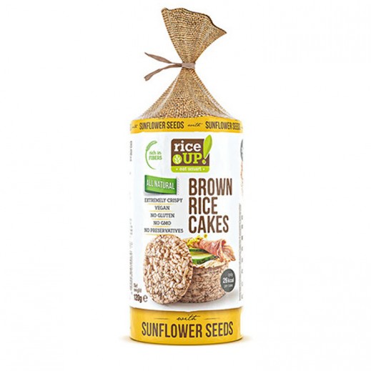 Rice Up Gluten Free  Brown Rice Cake with Sunflower Seeds 120 g - delivered by Taw9eel Fast