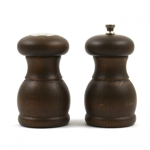 Bisetti Dark Wood Pepper Mill Set - 2 Pieces