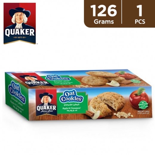 Buy Quaker Apple Cinnamon Oat Cookies 126 g توصيل
