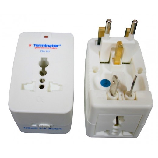 Terminator Universal Travel Adaptor – White