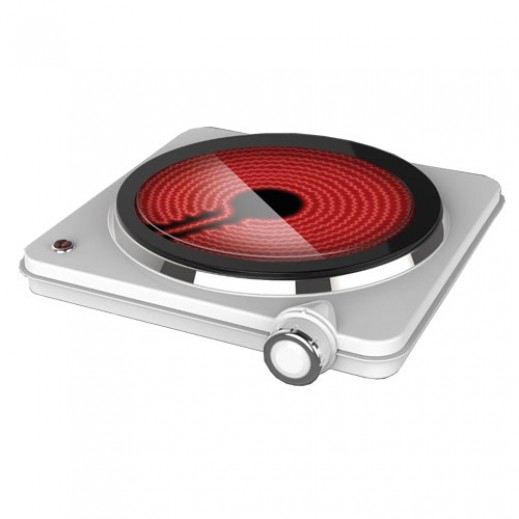 Orca Single Hot Plate 1500 W - White - delivered by Taw9eel Fast