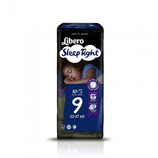 Libero Sleep Tight Night Pants Stage 9 (22-37 Kg) Medium 10 Pieces - delivered by Taw9eel Fast