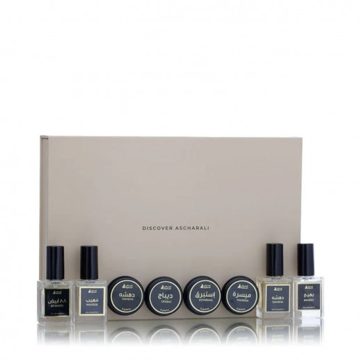 Asgharali Discover Set 4 × 10ml + 4 × 6g - delivered by Taw9eel Within Working 24 Hours