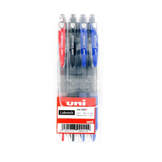 Uni-Ball Kugelschreiber Laknock 1.0 Mm - Blau, Mit Einziehmechanismus - Für Büro & Alltag