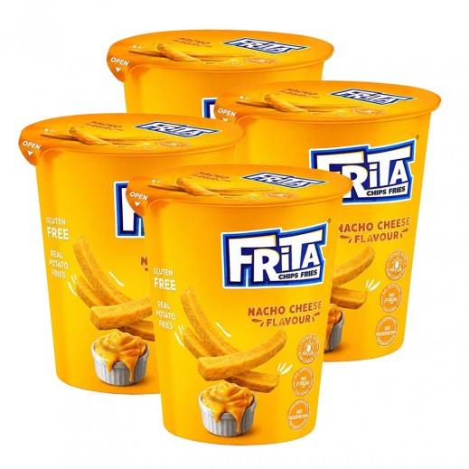 Frita Nacho Cheese Flavour Chips Fries 4 × 40g