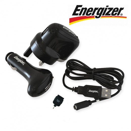 Energizer 3 in 1 USB Home & Car Charger For Nokia 