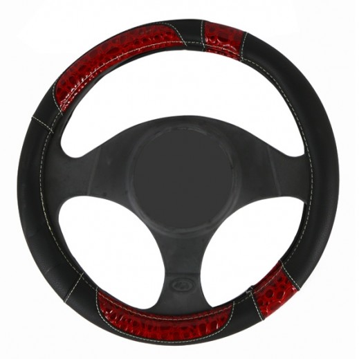 Steering Wheel Cover - Black & Red