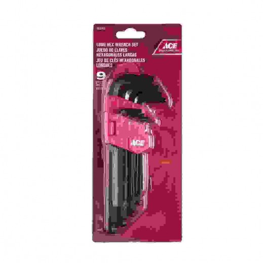 Ace Long Ball Point Steel Hex Wrench Set 9Pcs - delivered by Taw9eel within 1 working day 