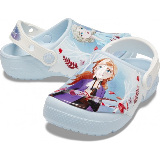 Buy Crocs Girl's Mineral Blue Disney Frozen Clogs توصيل