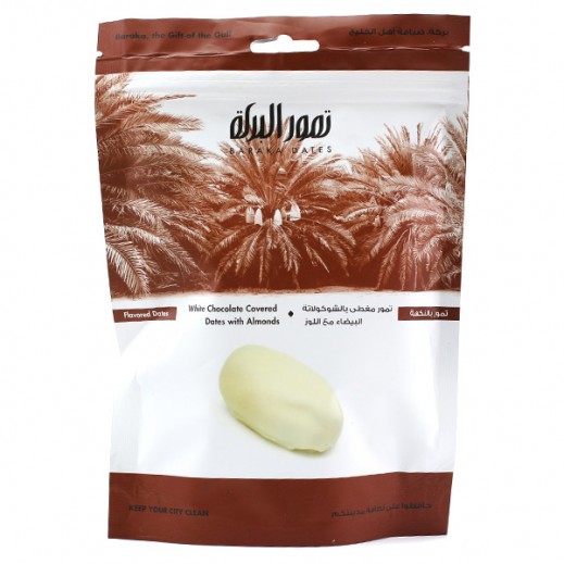 Baraka White Chocolate with Almonds Dates (Bag) 125 g - delivered by Taw9eel Fast