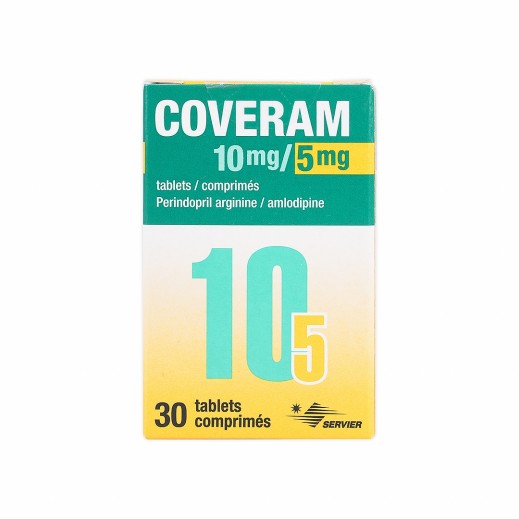 Coveram 10Mg/5Mg 30 Tablets  - delivered by The Pharmacy - within 2 Hours
