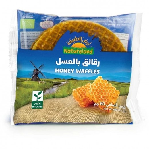 Natureland Organic Honey Waffles 60 g - delivered by Taw9eel Fast