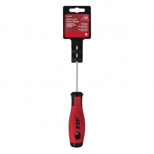 Ace Slotted Taper Screwdriver With Cushion Grip Handle 5 x 100 mm - delivered by Taw9eel within 1 working day 