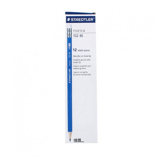 Staedtler Norica Pencil with Rubber 12 pieces - delivered by Taw9eel Fast