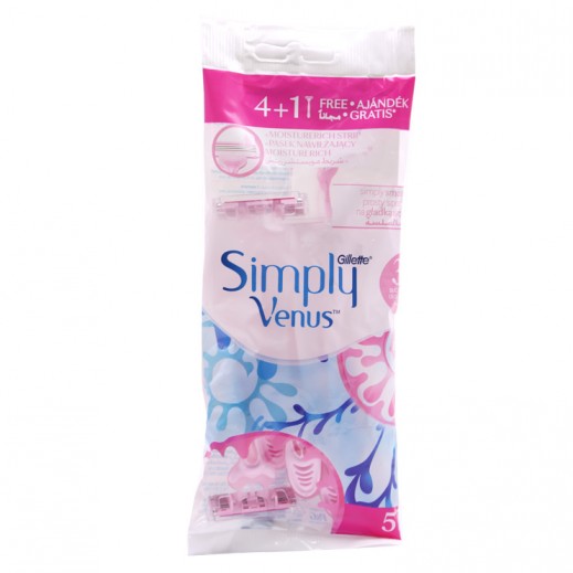 Gillette Simply Venus3 Disposable Razor SV3 4+1 Free Prom - delivered by Taw9eel Fast