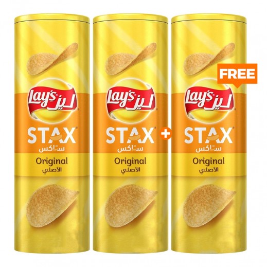 Lay's Stax Original Potato Chips 170g 2 + 1 Free