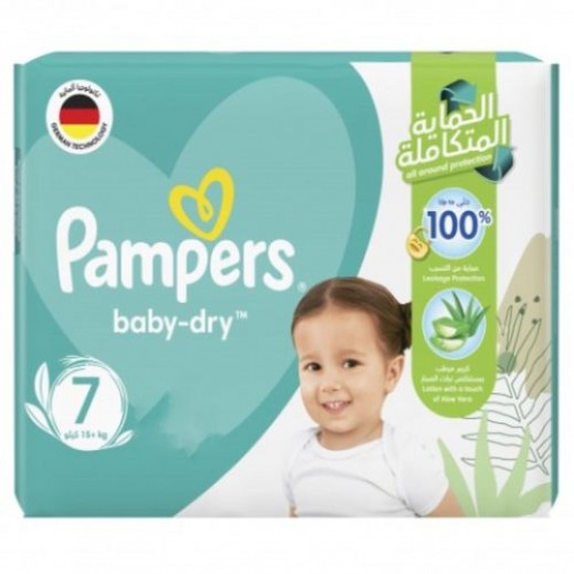 Pampers Baby-Dry Aloe Vera 60 Diapers Size 7 (15+ kg) 