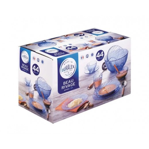 Duralex Beau 44 Pcs Light Blue Serving Set