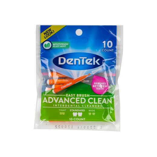 DenTek Easy Brush for Standard Interdental Spaces (10 Pcs) - delivered by The Pharmacy - within 2 Hours