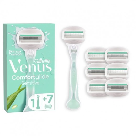 Gillette Venus Deluxe Smooth Sensitive Razor + 7 Blades
