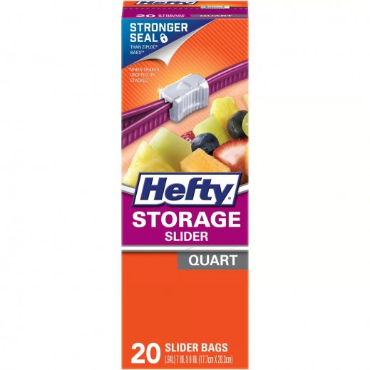 Hefty Storage Slider Bag 17.7 × 20.3 cm - 20 Bags