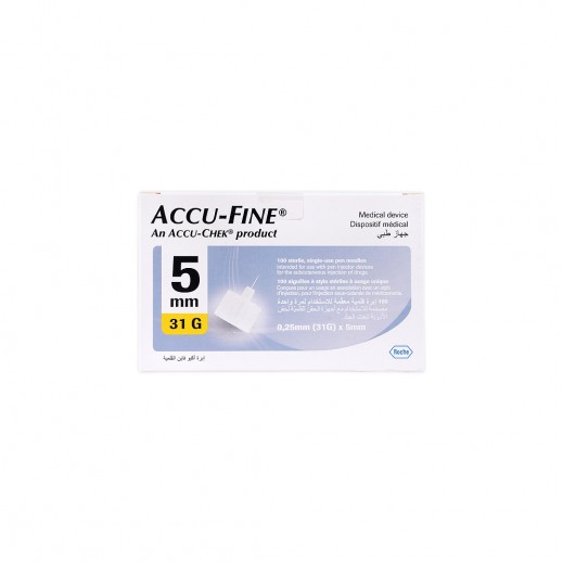 Accu-Fine Pen Needles 5 mm x 31 g – 100 Pieces - delivered by Pharmazone Pharmacy - within 2 Hours