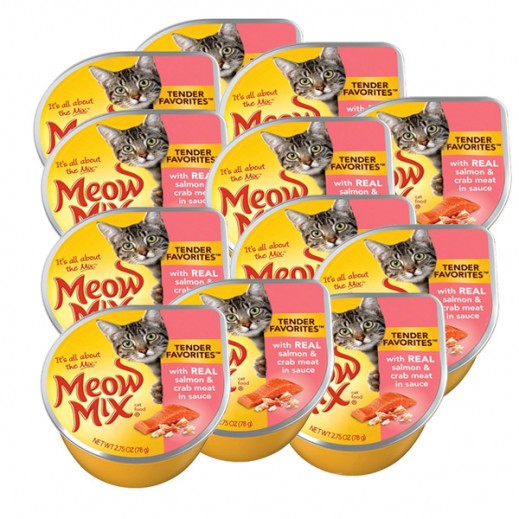 Wholesale – Meow Mix Salmon & Crab Meat (Cat Food) 78 g (12 Pieces)