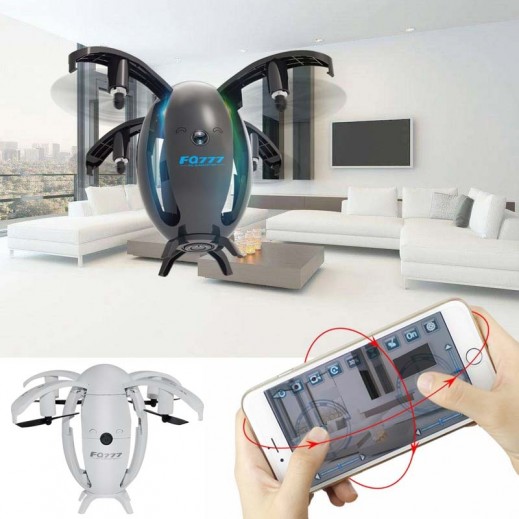 Rechargeable Mini Flying Egg Drone Camera White FQ777FQ28 توصيل