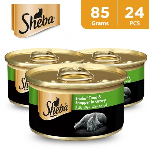 Wholesale - Sheba Tuna White Meat & Snapper Wet Cat Food 24x85 g