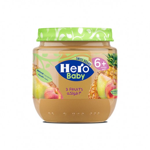 Hero Baby Food Jar - 3 Fruits 125 g - delivered by Taw9eel Fast