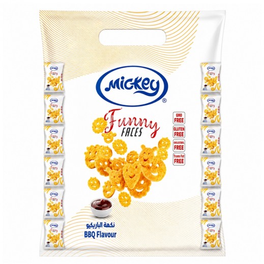 Mickey Snax Barbecue-Flavored Funny Faces 20 x 19.2g