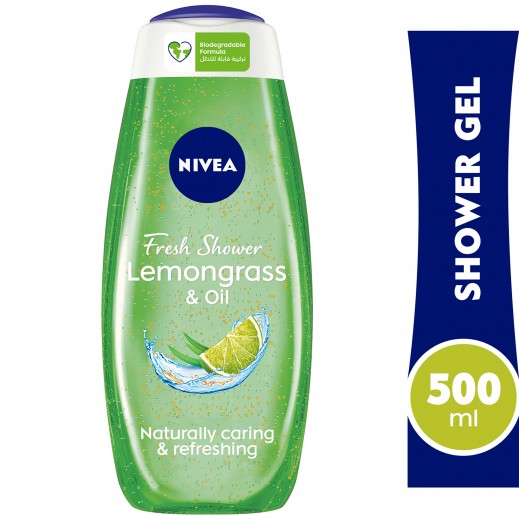 Buy NIVEA Lemongrass & Oil Shower Gel Caring Oil Pearls 500ml توصيل