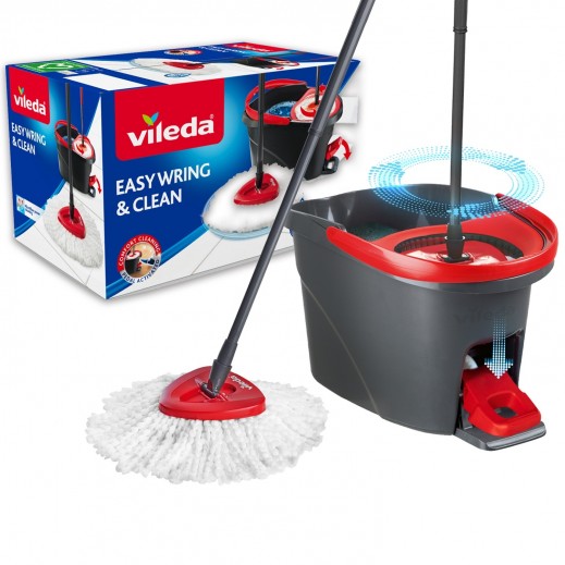 Vileda Easy Wring And Clean Spin Mop And Bucket Set - delivered by Taw9eel Fast