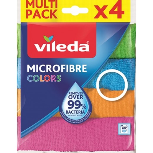 Vileda Microfibre All-Purpose Cloths 4 Pieces