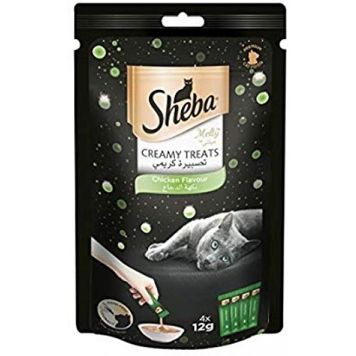Sheba Melty Creamy Treats Chicken Flavour Cat Food 48 g - delivered by Taw9eel Fast