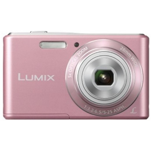 Panasonic 14.1MP Lumix DMC-F5GC Digital Camera - Pink + 4GB SD Card + Case