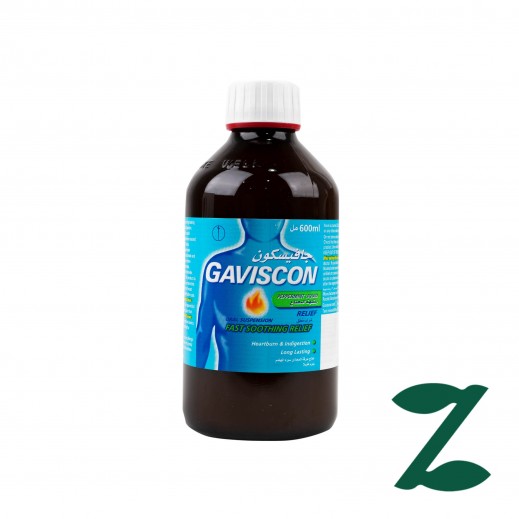 Gaviscon Suspension antacid 600Ml - Peppermint - delivered by Pharmazone Pharmacy - within 2 Hours
