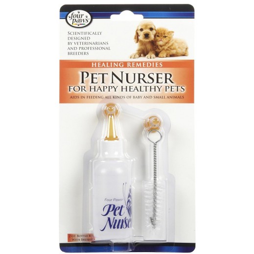 Four Paws Pet Nurser Kit With Brush For Cat & Dog
