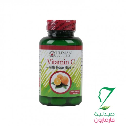 Human Vitamin-C With Rose Hips 100 Tablets - delivered by Pharmazone Pharmacy - within 2 Hours