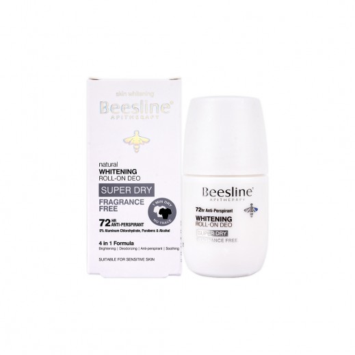 Beesline Whitening Roll-On Super Dry Fragrance Free 72H 50Ml - delivered by The Pharmacy - within 2 Hours