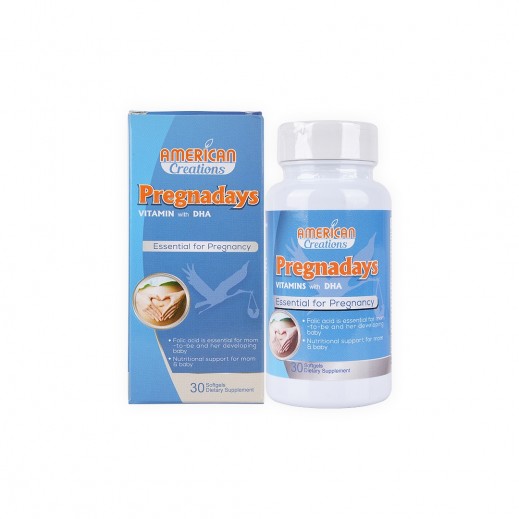 American Creations Pregnadays Vitamins With DHA for Pregnant Women - 30 Softgels - delivered by The Pharmacy - within 2 Hours