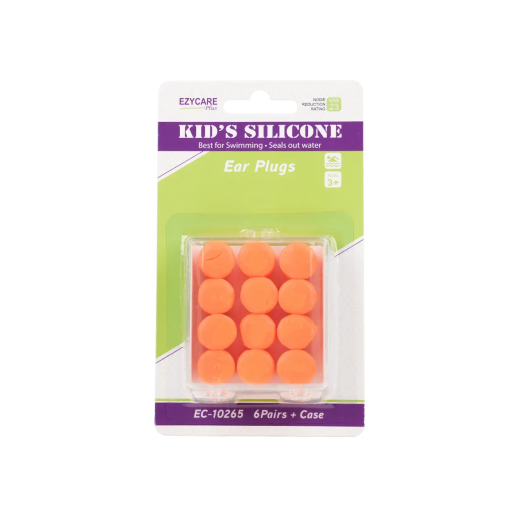 Ezycare Plus Kid'S Silicone Ear Plugs 6Pair + Case -10265 - delivered by The Pharmacy - within 2 Hours