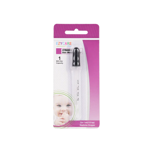 Ezycare Plus Straight Tip Glass Medicine Dropper 1 ml - delivered by The Pharmacy - within 2 Hours