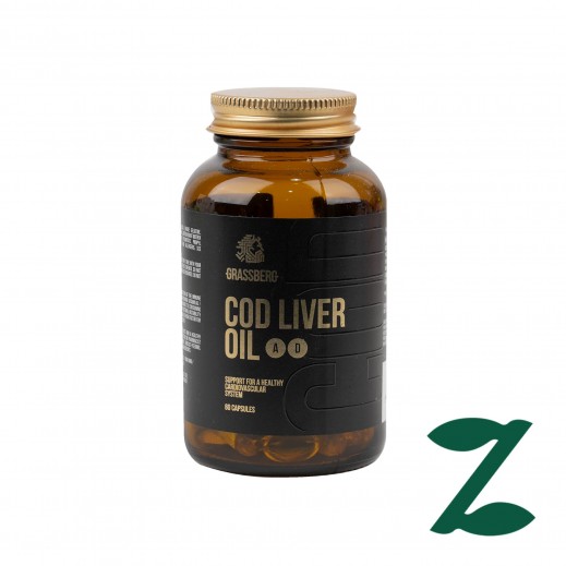 Grassberg Cod Liver Oil Vitamin A+D 60 Capsules - delivered by Pharmazone Pharmacy - within 2 Hours