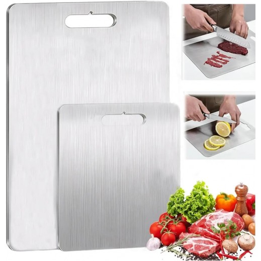 Mr. Chef Stainless Steel Cutting Boards 2 Pieces