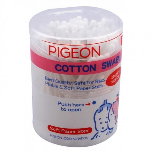 Pigeon Cotton Swabs 100 Pieces  - delivered by Taw9eel Fast
