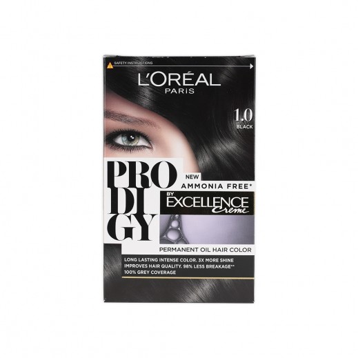 L’Oréal Prodigy Permanent Oil Hair Color - 1.0 Black - delivered by The Pharmacy - within 2 Hours